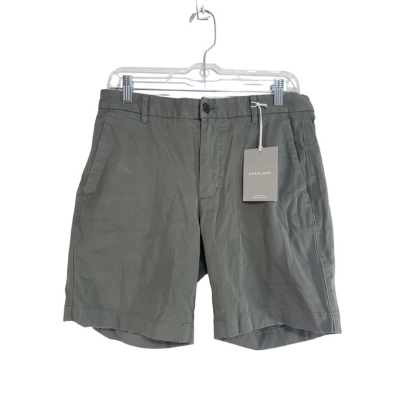 Everlane 7" Slim Fit Men's Pewter Green Chino Short size 31 Outdoor Minimalist - Picture 1 of 2